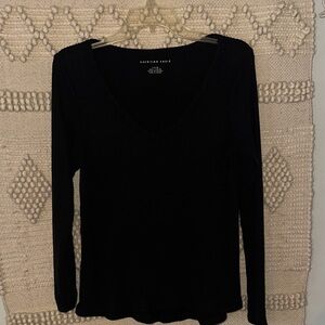American Eagle Outfitters Black Long Sleeve Top